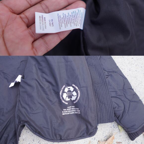 Lucky Brand Black Reversible Quilted Jacket Women’s M NWOT Full Zip Cozy Warm - Picture 15 of 15